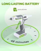 WORKPRO Full Size Cordless Hot Melt Glue Gun - 12V Rechargeable Fast Preheating - Image 2