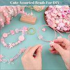 200-260PCS TINKRSTUFF Assorted Pink Acrylic Beads - Image 3