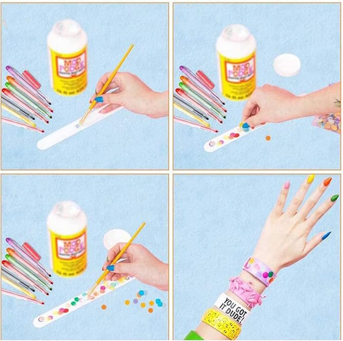 White Blank Slap Bracelets Bulk 36 PCS - Image 5