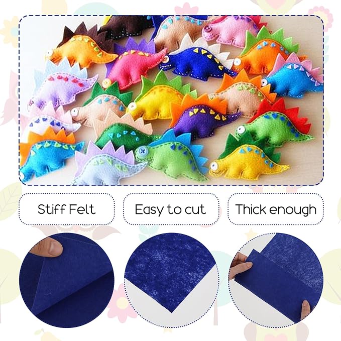 10Pcs Felt Sheets Fabric, for Halloween Christmas, for DIY and Sewing Projects - Image 4