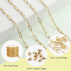 SMYHTGLIF 5 Meters Gold Chain Bulk - Image 2