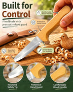 Whittling Knife for Kids, Safe Beginner Rounded Tip Wood Carving Knife for Boys - Image 6