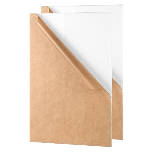 KAITELA White Cast Acrylic Sheet 8" x 12" x 1/8" Thick, Laser Cutting by KAITELA