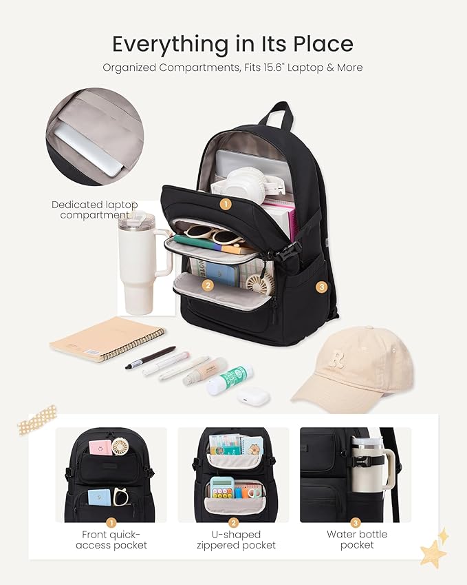LOVEVOOK School Backpack for Teen Girls & College Students, Large Capacity - Image 2