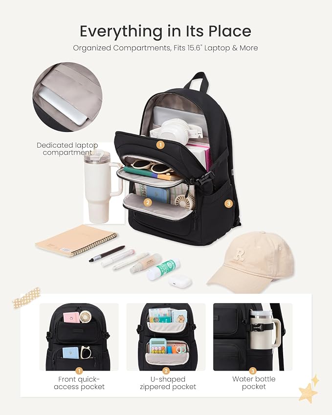 LOVEVOOK School Backpack for Teen Girls & College Students, Large Capacity - Image 2