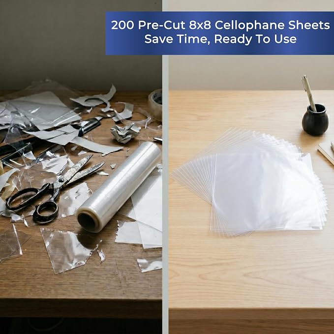 FIESTA WRAPS Clear Cellophane Sheets 200-Pack - Image 2