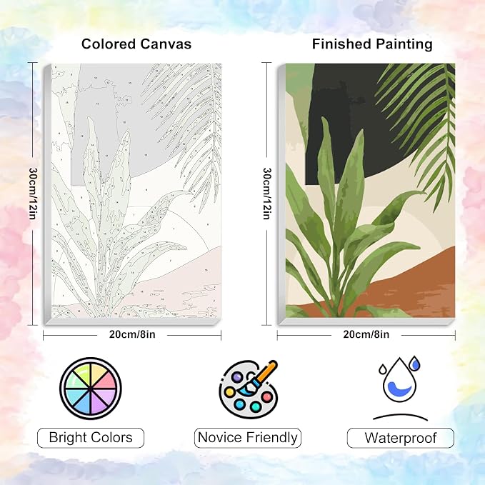4 Pack Framed Paint by Numbers Kit - Image 3