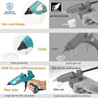 Hot Glue Gun and Sticks Set 100W, Full Size, Anti Scalding Design | Faux - Image 5