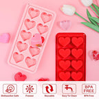 Webake Heart Ice Cube Molds, 10-Cavity Heart Shaped Silicone Molds - Image 4