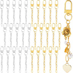 30pcs Gold & Silver Keychain Making Kit, Key Ring Swivel Snap Hook Chains by Unknown