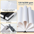 Ohuhu Marker Pads Art Sketchbook, 6.3"x6.3" Mini Square Size, 120 LB/200 GSM - Image 9