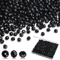 BONNY BOXX 500pcs 8mm Acrylic Faceted Round Crystal Beads Solid Black Loose by BONNY+BOXX