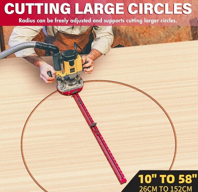 Router Circle Cutting Jig for Full-Size & Mid-Size Routers – 4 in 1 Adjustable - Image 4