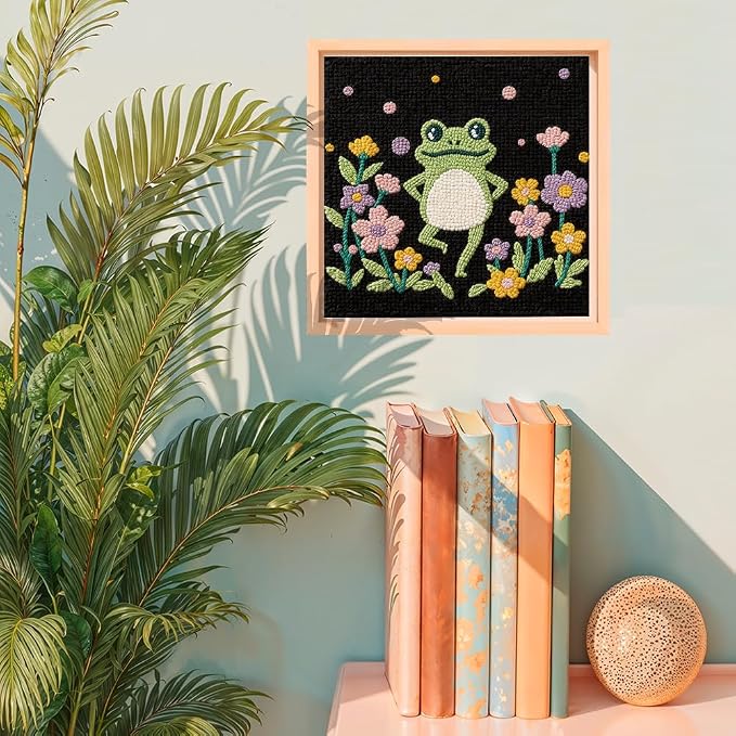 Doodlream Frog Dancing DIY Punch Needle Embroidery Kit - Image 6