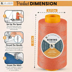 AK TRADING CO. 4-Pack Teracotta All Purpose Sewing Thread Cones of High Tensile - Image 2