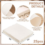 Prudiut 25 Sheets Cotton Watercolor Paper, 300 GSM, 6 x 8 inch, Texture Laid - Image 2