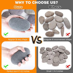 River Rocks for Painting 6 Pcs Extra Large 4.7-6.3 Inch Flat Smooth Painting - Image 3