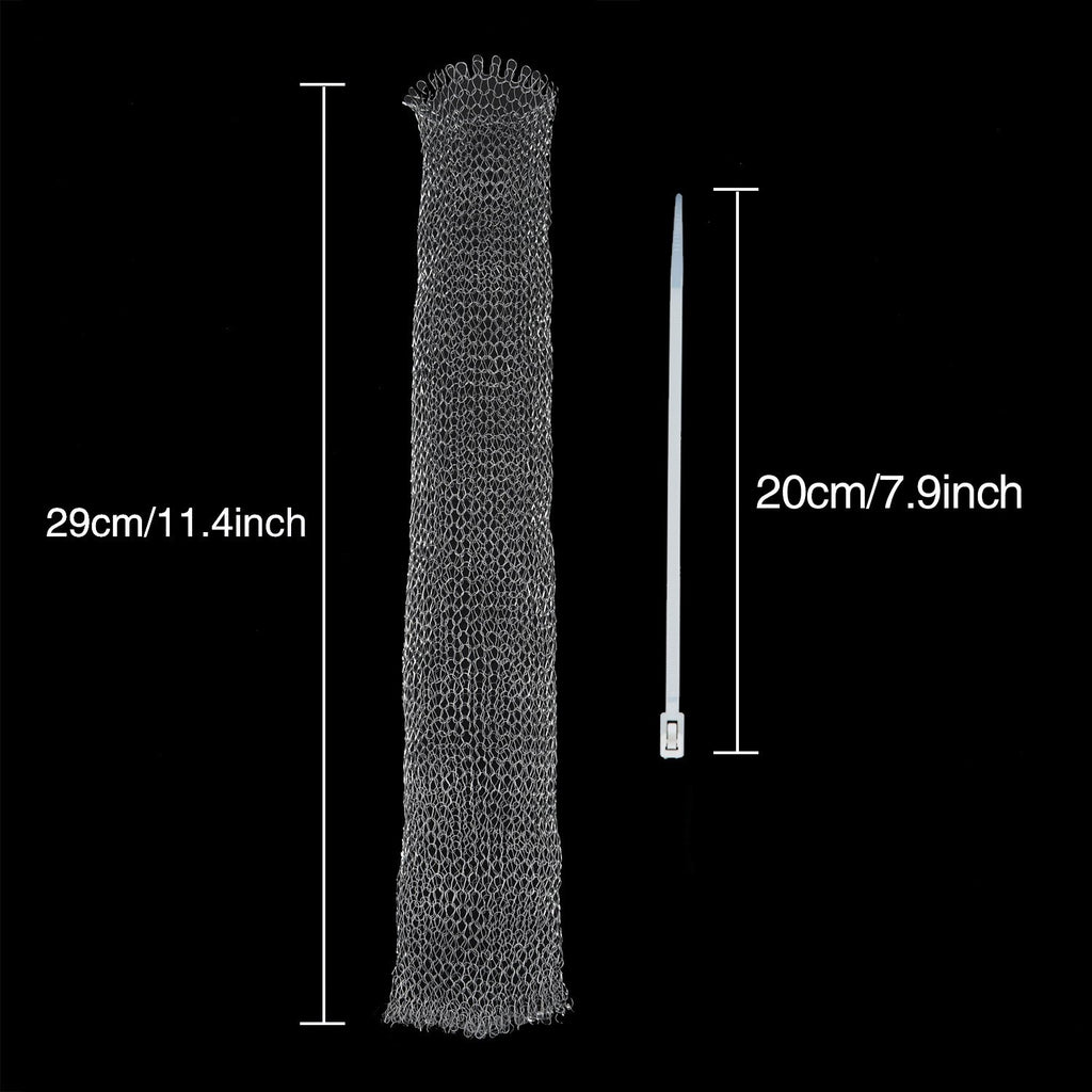 Shappy 20 Pieces Lint Traps Washing Machine Drain Hose Filter Stainless Steel Snare Laundry Mesh Washing Machine Lint Trap Catcher with 20 Pcs Pieces Cable Ties