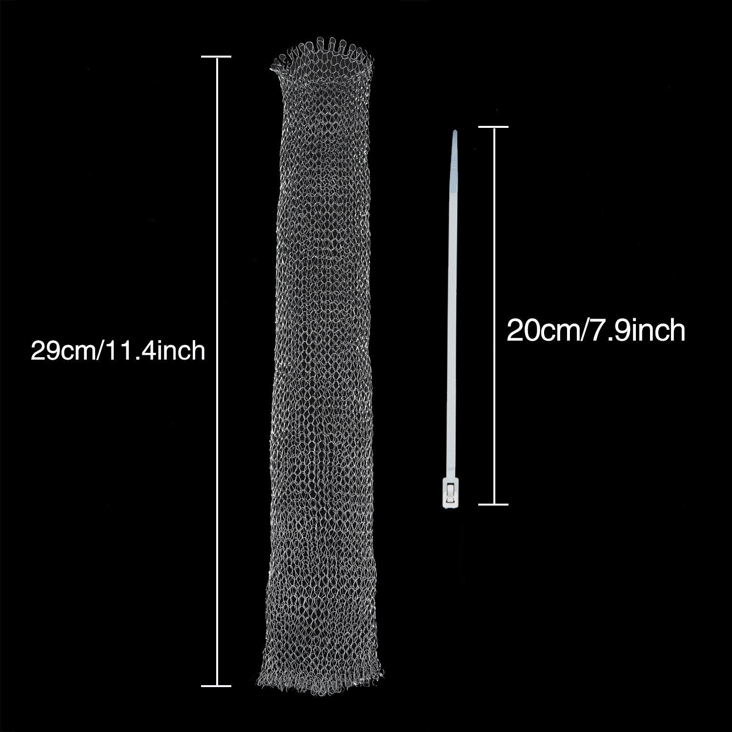 Shappy 20 Pieces Lint Traps Washing Machine Drain Hose Filter Stainless Steel Snare Laundry Mesh Washing Machine Lint Trap Catcher with 20 Pcs Pieces Cable Ties