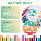 Tintnut Multicolored Puff Heat Transfer Vinyl, easy cut & weed, stretch washable - Image 4
