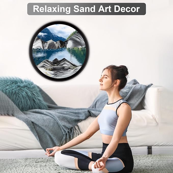Mtadmai Moving Sand Art, 3D Sand Art Pictures Deep Sea Sandscape Living Room - Image 2