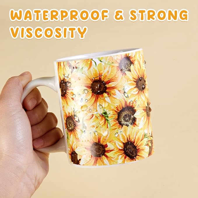 Tintnut Sunflower Permanent Vinyl 12x10in 7 Sheets Permanent Adhesive Vinyl | - Image 5