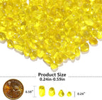 QYGL Yellow Clear Glass Pebbles 0.55LB, Tumbled Sea Glass Stones - Image 3
