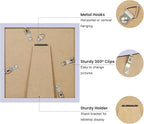 8x8 Picture Frame with Wavy Mat, Wooden Real Glass 8 x 8 Photo Frame - Image 4