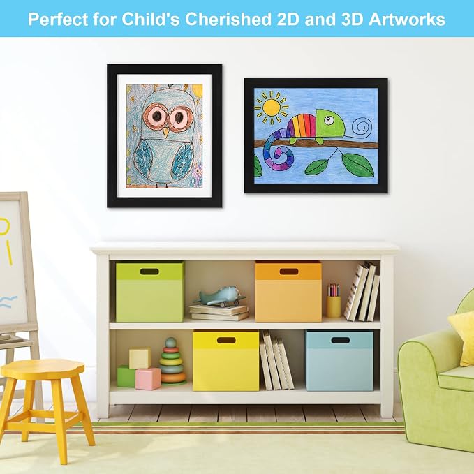 Kids Art Frames, 10x12.5 Front Opening Kids Artwork Frames Changeable, Displays - Image 6