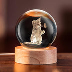 IFOLAINA 3D Cat Crystal Ball Ideas Gifts by IFOLAINA