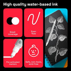 ARTISTRO 2 White Dual-Tip Acrylic Paint Pens - Image 5