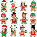 60pcs Christmas Theme Cutouts Gingerbread Man Bulletin Board Decoration Xmas by partygreeting
