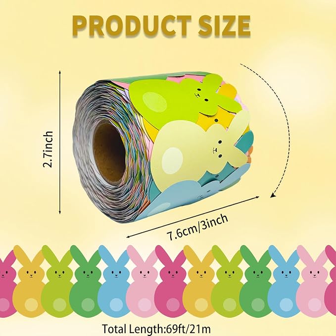 69Ft Easter Bulletin Board Borders Bunny Die-Cut Border Trim - Image 2