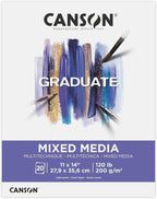 Canson Graduate Mixed Media Pad, 11x14 inch, 20 Sheets | Artist Paper by Unknown