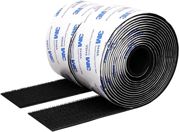 Hook and Loop Tape 1in x 20ft, Slef Adhesive Interlocking Strip, Mounting Tape by Doublesidedtape