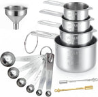13PCS Measuring Cups and Spoons Set, Premium Heavy Duty Steel Measuring Spoons by RenaChris