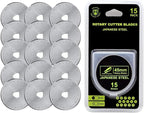 HEADLEY TOOLS 45mm Rotary Cutter Blades 15 Pack Fits Olfa, Replacement Rotary by HeadleyTools