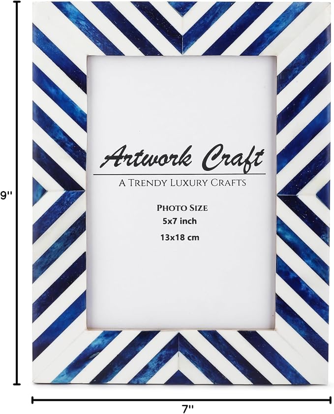 Picture Photo Frame Chevron Herringbone Art Inspired Vintage Table-Top/Wall - Image 7