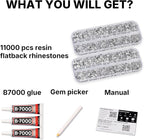 11000PCS Silver Clear Rhinestones - Image 2