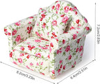 Dollhouse Couch with Pillow 1 12 Scale Miniature Sofa Arm Chair Living Room - Image 8