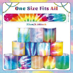60PCS Tie Dye Party Favors Slap Bracelets, Groovy Wristbands Bracelets Goodie - Image 2
