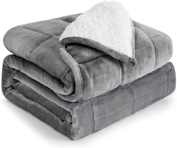 Cottonblue Sherpa Weighted Blanket 15 lbs, Fleece Flannel Heavy Blanket Twin by Cottonblue