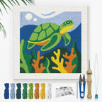Doodlream Sea Turtle DIY Punch Needle Embroidery Kit by Doodlream