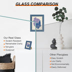 12x16 Picture Frame with Wavy Mat, Wooden Real Glass 12 x 16 Photo Frame - Image 2
