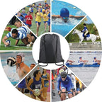 BeeGreen Black Drawstring Backpack Bags Bulk 10 Pack Cinch Sackpack X-Large - Image 6