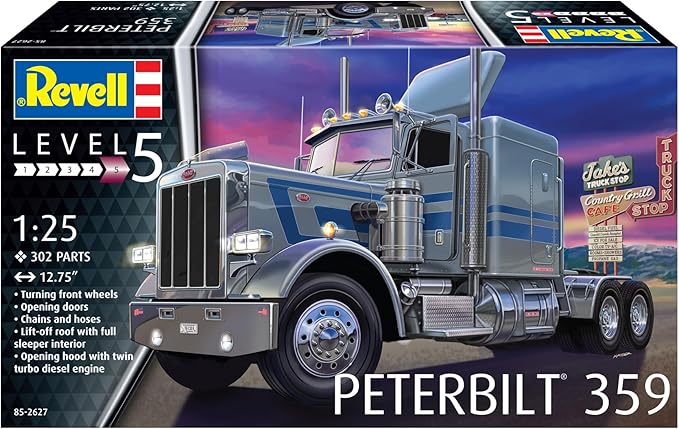 Revell 85-2627 Peterbilt 359 1:25 Scale 302-Piece Skill Level 5 Model Car - Image 2