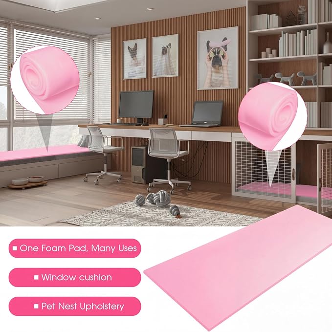 Amylove 1 Pack Polyurethane Foam 1/4" x 24" x 72" High Density Cushion - Image 6