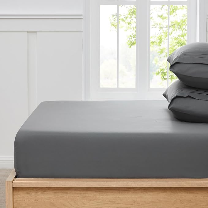 Twin Fitted Sheet Only with Full Elastic & Built in Corner Sheet Straps to - Image 3