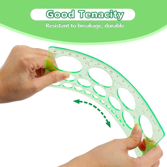 3PCS Circle Template，Plastic Circle Stencils, Geometric Circle Template - Image 3