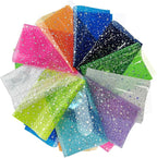 XHT 10 Pcs Sparkle PVC Vinyl Fabric, 8.3"x11.8" Clear Laser Star Printed - Image 2